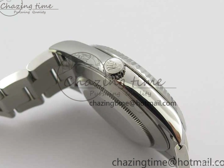 0406 Sporty DateJust 126334 SS Noob 1:1 904L Best Edition Blue Dial Diamond on Oyster Bracelet A 3164